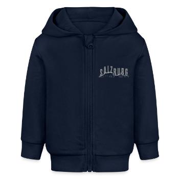 Salzburg Skyline - Baby Organic Kapuzenjacke Baby Connector von Stanley/Stella - Navy - Vorne