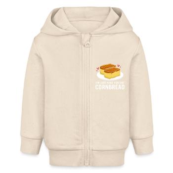 Glutenfrei - Baby Organic Kapuzenjacke Baby Connector von Stanley/Stella - Natur - Vorne
