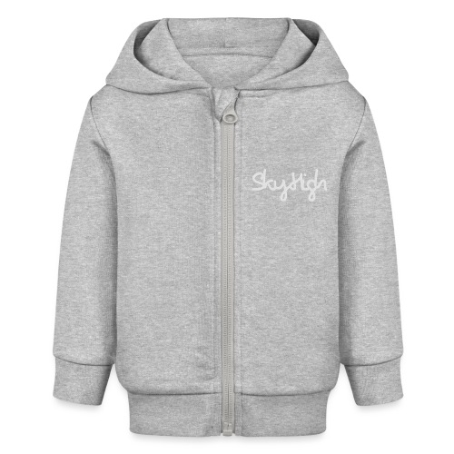 SkyHigh - Women's Hoodie - Gray Lettering - Stanley/Stella Organic Zip Hoodie BABY CONNECTOR