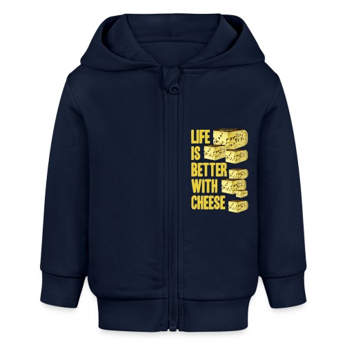 life´s better with cheese - Stanley/Stella Bio Zip Hoodie BABY CONNECTOR
