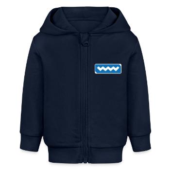 Wild Atlantic Way - Baby Organic Zip-up Hoodie by Stanley/Stella - navy - Front