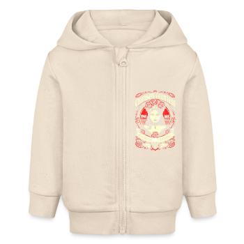 Comtesse cramoisi Gothique Rétro Vintage Bathory - Veste à capuche bébé bio Stanley/Stella - écru doux - Devant