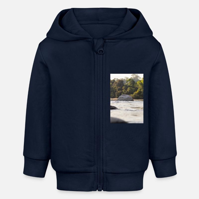 le rocher - Veste à capuche bébé bio Stanley/Stella - bleu marine