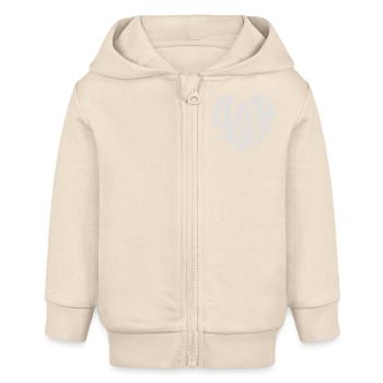 Rad Junior – Retro Heart (Custom Color) - Baby Organic Kapuzenjacke Baby Connector von Stanley/Stella - Natur - Vorne