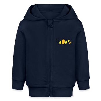 chenille - Veste à capuche bébé bio Stanley/Stella - bleu marine - Devant
