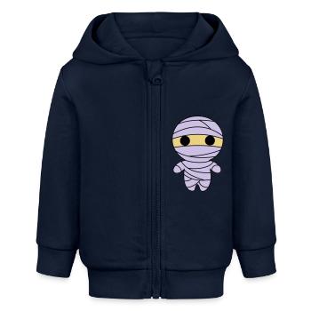 mummy - Baby Organic Zip-up Hoodie by Stanley/Stella - navy - Front
