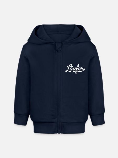 Läufer - Baby Organic Kapuzenjacke Baby Connector von Stanley/Stella - Navy