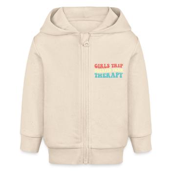 Mädchenreise billiger als Therapie III - Baby Organic Kapuzenjacke Baby Connector von Stanley/Stella - Natur - Vorne