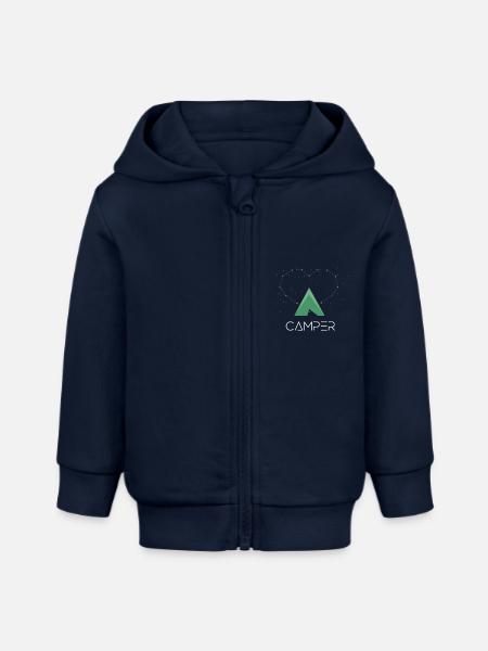 Camper - Baby Organic Kapuzenjacke Baby Connector von Stanley/Stella - Navy