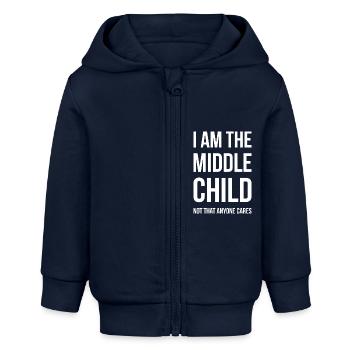 Mittleres Kind I - Baby Organic Kapuzenjacke Baby Connector von Stanley/Stella - Navy - Vorne
