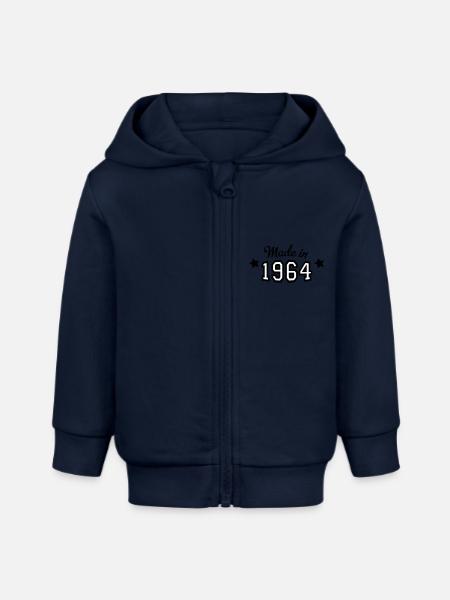 1964 - Baby Organic Kapuzenjacke Baby Connector von Stanley/Stella - Navy