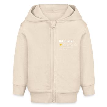 Évaluations en ligne - Veste à capuche bébé bio Stanley/Stella - écru doux - Devant