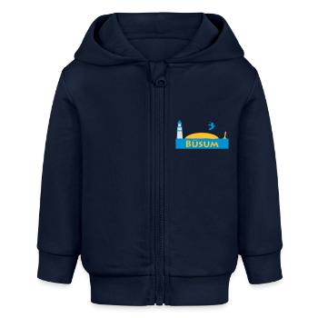 Büsum - Baby Organic Kapuzenjacke Baby Connector von Stanley/Stella - Navy - Vorne