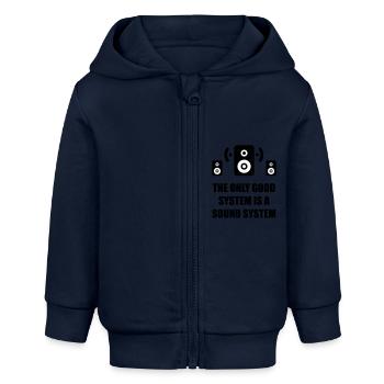 Musique - Veste à capuche bébé bio Stanley/Stella - bleu marine - Devant