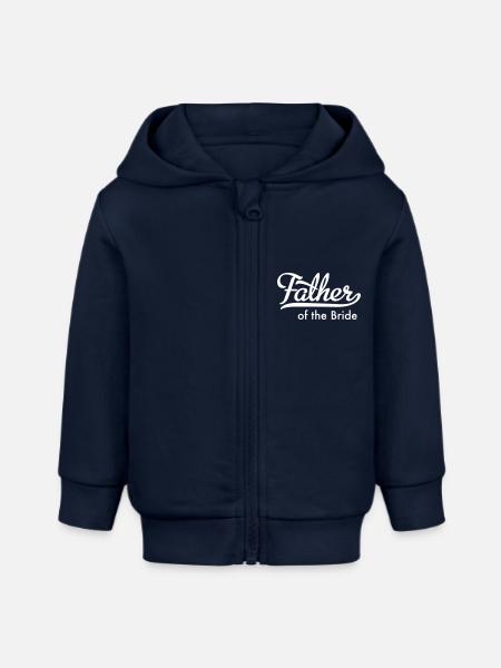Father of the Bride - Baby Organic Kapuzenjacke Baby Connector von Stanley/Stella - Navy