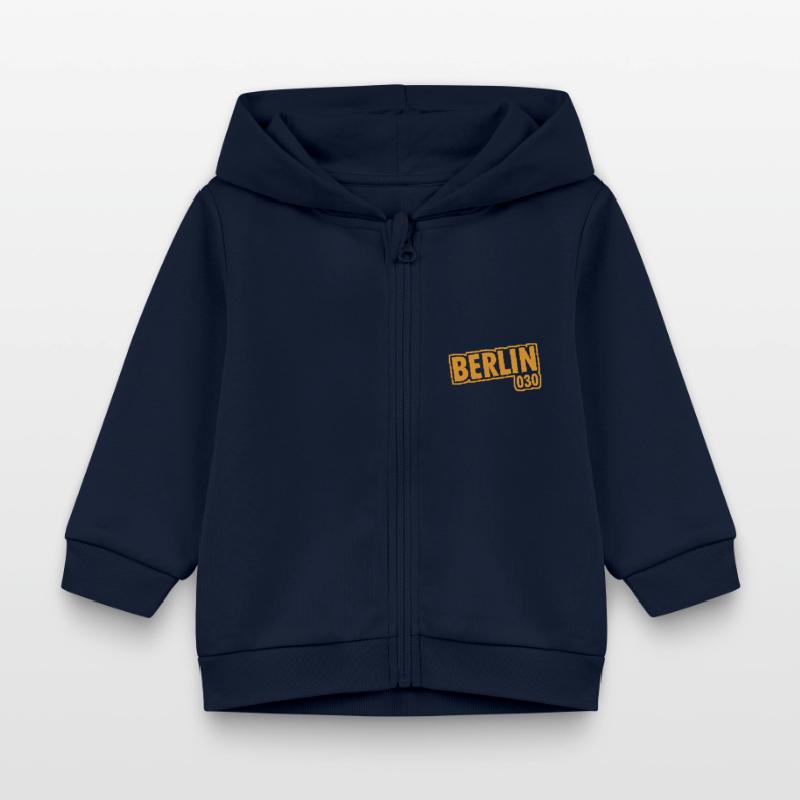 Berlin - 030 - Capital - Germany - Area Code Baby Organic Zip-up Hoodie by Stanley/Stella