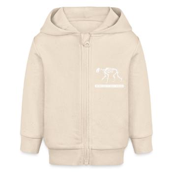 Säbelzahntiger Urzeit - Baby Organic Kapuzenjacke Baby Connector von Stanley/Stella - Natur - Vorne