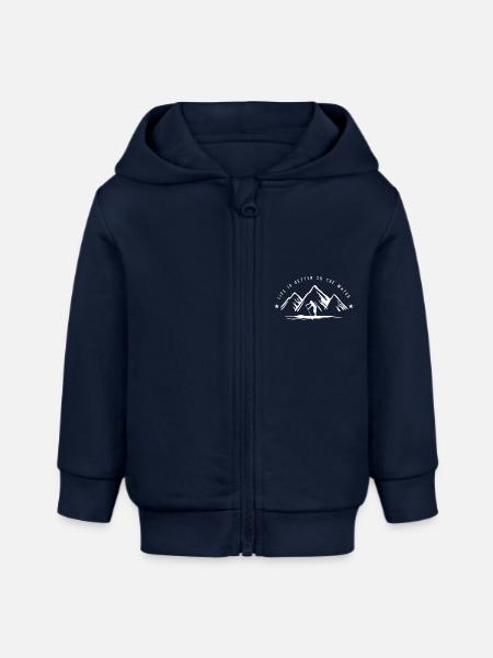 Stand UP Paddle Mountain Man - Baby Organic Kapuzenjacke Baby Connector von Stanley/Stella - Navy