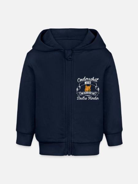 Duitse Herder - Baby Organic Kapuzenjacke Baby Connector von Stanley/Stella - Navy