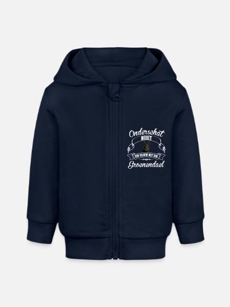 Groenendael - Baby Organic Kapuzenjacke Baby Connector von Stanley/Stella - Navy