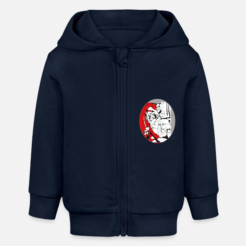 La liberté d'interprétation 4 - Veste à capuche bébé bio Stanley/Stella - bleu marine