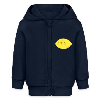 citron - Veste à capuche bébé bio Stanley/Stella - bleu marine - Devant
