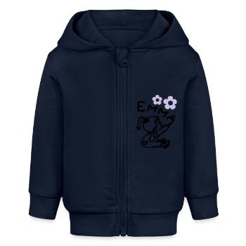 0naam_emma_1 - Veste à capuche bébé bio Stanley/Stella - bleu marine - Devant