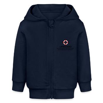 Bademeister - Baby Organic Kapuzenjacke Baby Connector von Stanley/Stella - Navy - Vorne