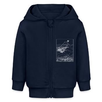 Message dans une bouteille - Veste à capuche bébé bio Stanley/Stella - bleu marine - Devant