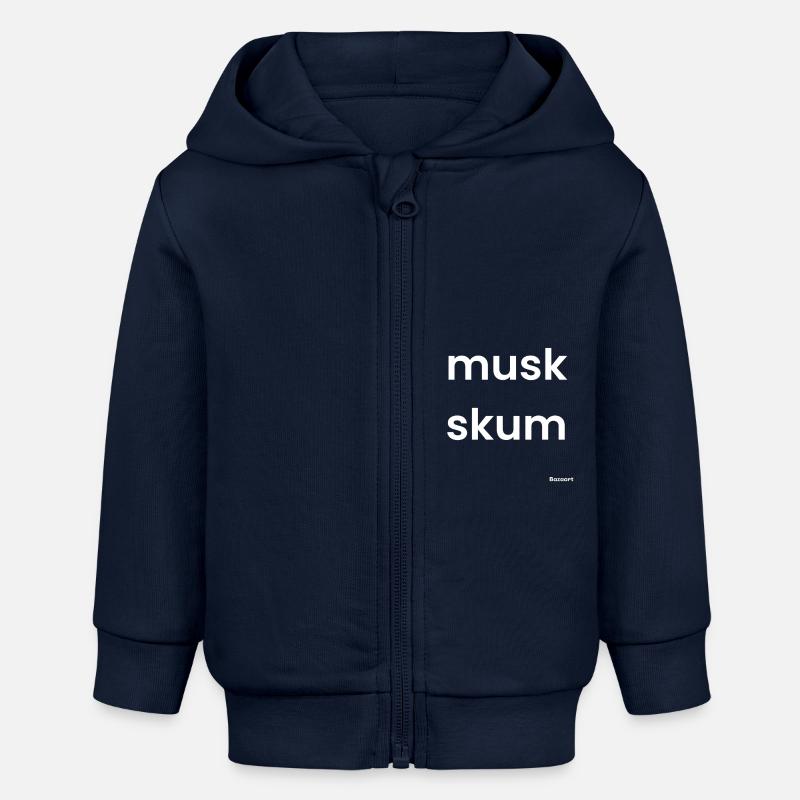 Musc Skum - Veste à capuche bébé bio Stanley/Stella - bleu marine
