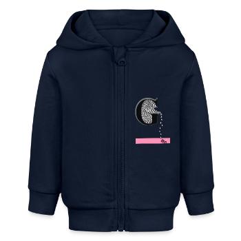 Gone in motion past lost - Baby Organic Zip-up Hoodie by Stanley/Stella - navy - Front