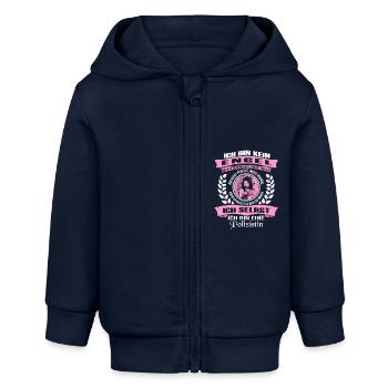 Ich bin eine Polizistin - Baby Organic Kapuzenjacke Baby Connector von Stanley/Stella - Navy - Vorne