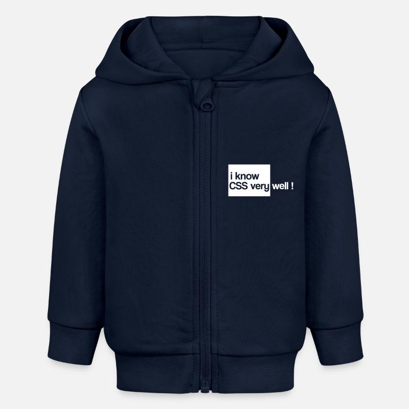 i know css very well html - Veste à capuche bébé bio Stanley/Stella - bleu marine