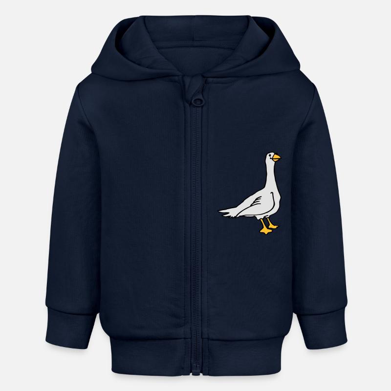 Oie - Veste à capuche bébé bio Stanley/Stella - bleu marine