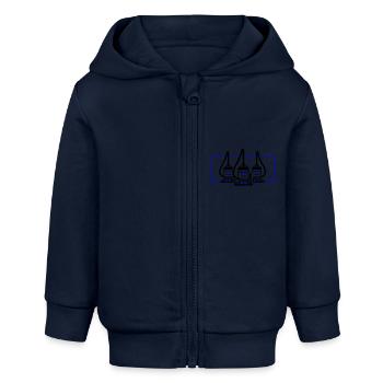 Staubsauger Putzen - Baby Organic Kapuzenjacke Baby Connector von Stanley/Stella - Navy - Vorne