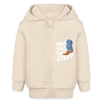 Line Dancing Tanzen Tänzer - Baby Organic Kapuzenjacke Baby Connector von Stanley/Stella - Natur - Vorne