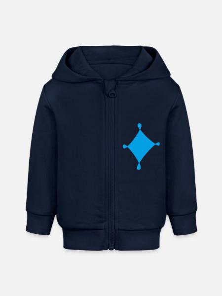 karo - Baby Organic Kapuzenjacke Baby Connector von Stanley/Stella - Navy