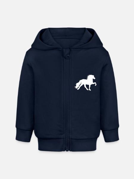 Tölter weiß - Baby Organic Kapuzenjacke Baby Connector von Stanley/Stella - Navy