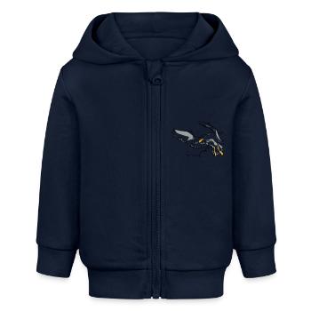 Seagull - Baby Organic Zip-up Hoodie by Stanley/Stella - navy - Front