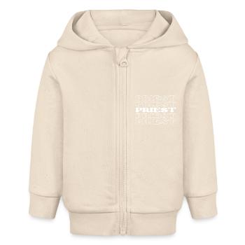Priester Priester Geistlicher Geistlicher Geistlicher Pastor - Baby Organic Kapuzenjacke Baby Connector von Stanley/Stella - Natur - Vorne