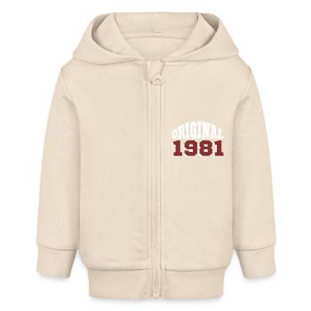 Original 1981 - Baby Organic Kapuzenjacke Baby Connector von Stanley/Stella - Natur - Vorne