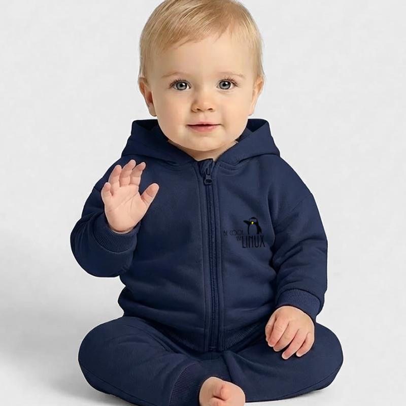 be cool use linux Baby Organic Zip-up Hoodie by Stanley/Stella