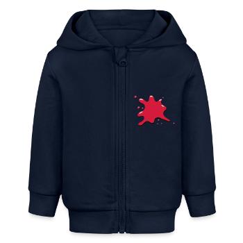 Klecks fleck blut - Baby Organic Kapuzenjacke Baby Connector von Stanley/Stella - Navy - Vorne