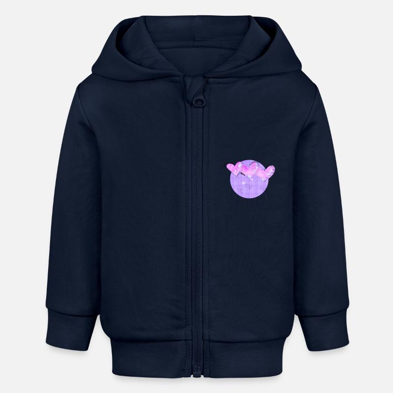 Coeurs dansants - Veste à capuche bébé bio Stanley/Stella - bleu marine