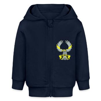 Adler Veni vidi vici - Veste à capuche bébé bio Stanley/Stella - bleu marine - Devant