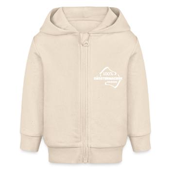 Beruf Bürstenmacher - Baby Organic Kapuzenjacke Baby Connector von Stanley/Stella - Natur - Vorne