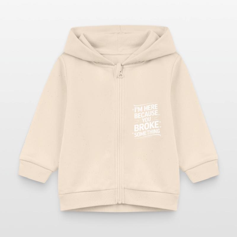 Technical Support Computer Baby Organic Zip-up Hoodie by Stanley/Stella