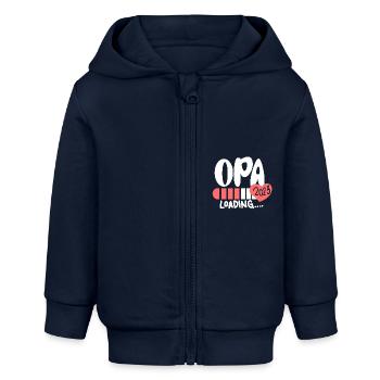 Opa 2023 - Opa werden - Bald Opa - Baby Organic Kapuzenjacke Baby Connector von Stanley/Stella - Navy - Vorne