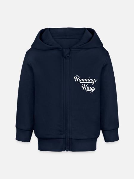 laufen - Baby Organic Kapuzenjacke Baby Connector von Stanley/Stella - Navy