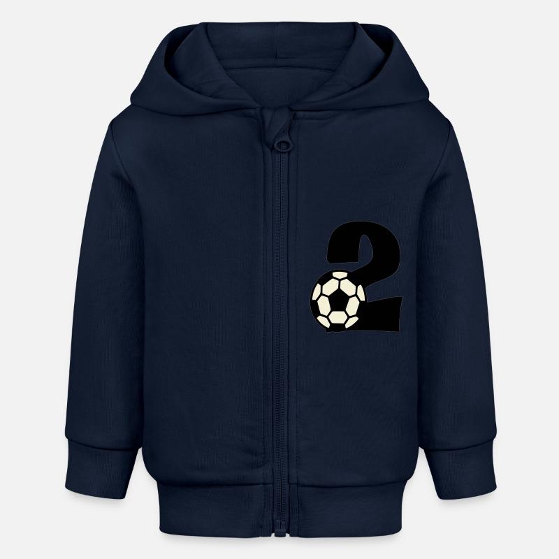 J’ai déjà 2 ans ! - Veste à capuche bébé bio Stanley/Stella - bleu marine